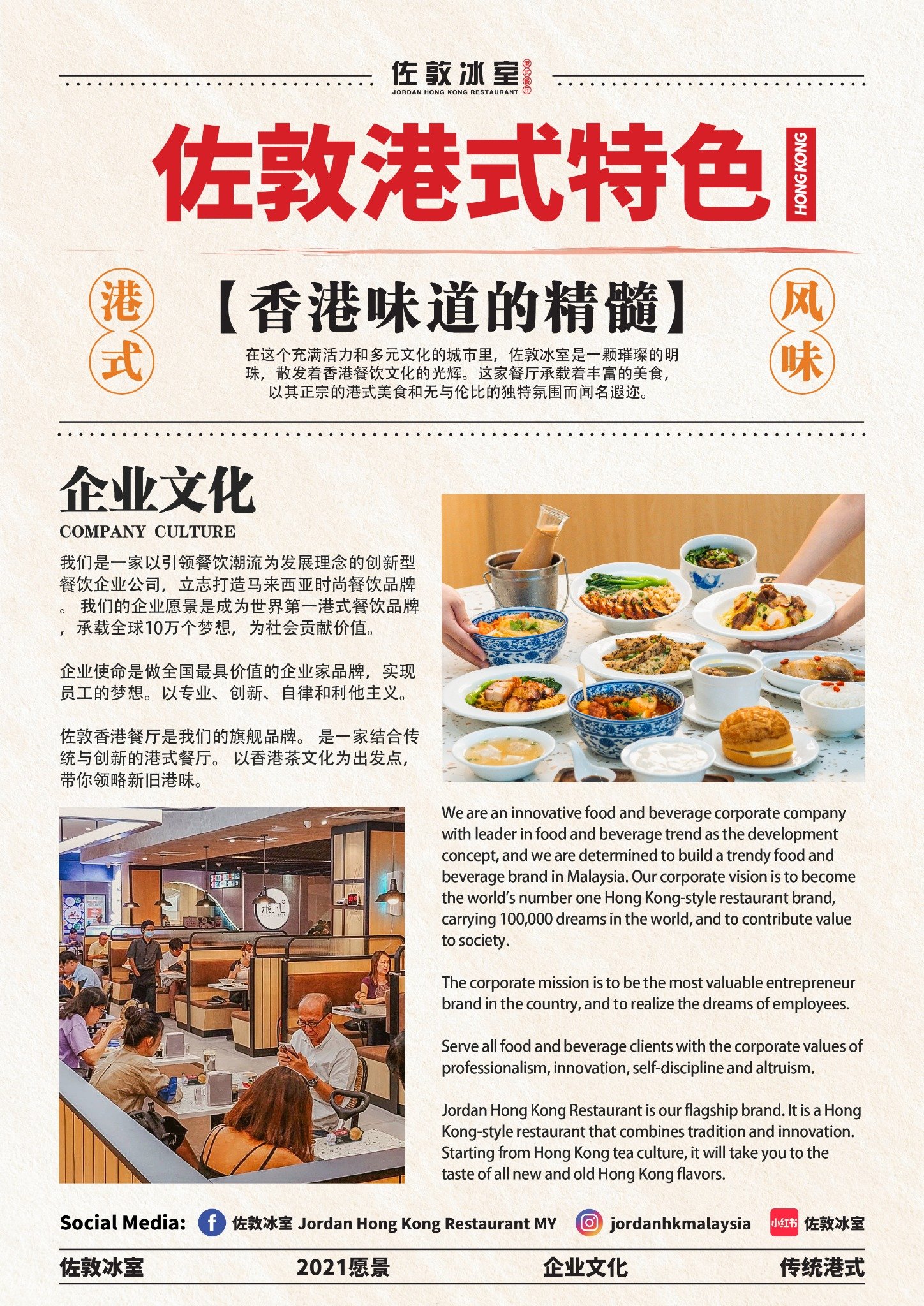 A spread of Jordan Hong Kong dishes, milk tea and a polo bun from the brand magazine